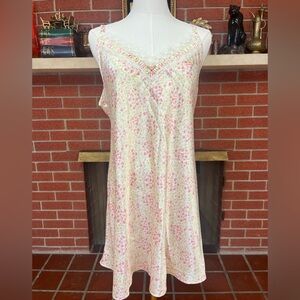 Oscar De La Renta Balletcore Boho Chic Floral Pink Babydoll Mermaid Poet Core M